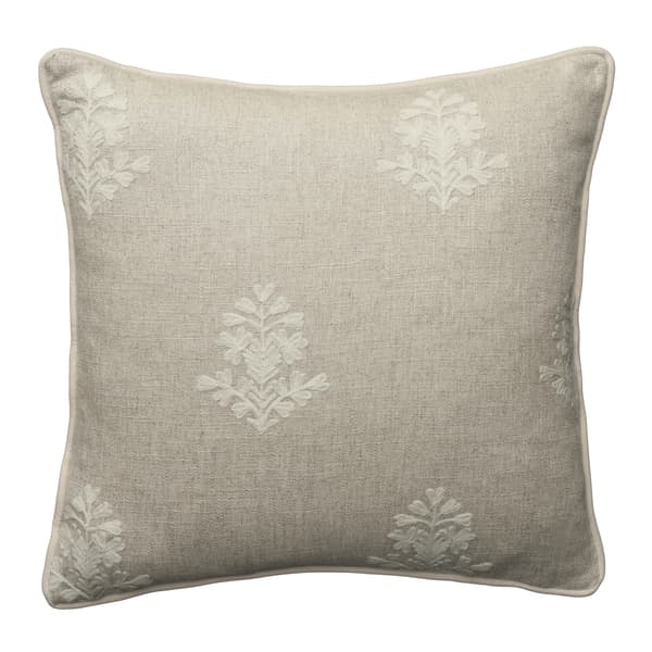 Alba Ivory, Sustainable Feather, Cushion - Andrew Martin Linen & Linen Blend Embroidered & Floral - image 1
