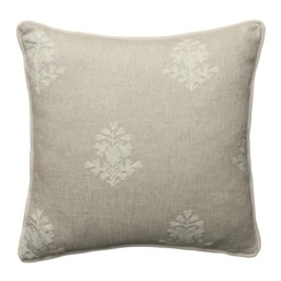 Alba Ivory, Sustainable Feather, Cushion - Andrew Martin Linen & Linen Blend Embroidered & Floral - thumbnail 1