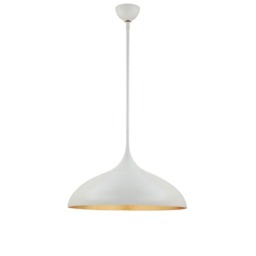 Agnes Pendant Light, White, Large, Plaster White - Andrew Martin