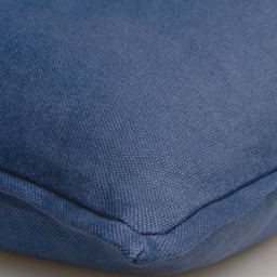 Rocco Denim, Sustainable Feather, Cushion, 55cm x 55cm - Andrew Martin With Trim/Fringe & Linen & Linen Blend Plain - thumbnail 2