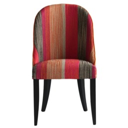 Aldwick Dining Chair Llama Orange, Dining chair, Pink/Orange/Black - Andrew Martin Linen - thumbnail 2