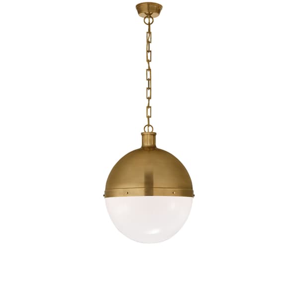 Hicks Pendant Brass, Pendant Light, Extra Large, Hand-Rubbed Antique Brass - Andrew Martin - image 1