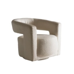 Madison Swivel Chair Huntsman Ivory, Swivel Chair, Huntsman Ivory - Andrew Martin Boucle - thumbnail 1