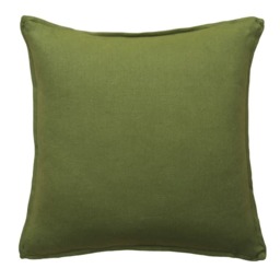 Rocco Leaf, Sustainable Feather, Cushion, 55cm x 55cm - Andrew Martin With Trim/Fringe & Linen & Linen Blend Plain - thumbnail 1