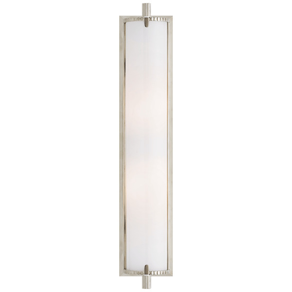 Calliope Tall Wall Light Nickel, Wall Light, Tall, Polished Nickel/White Glass - Andrew Martin - image 1