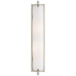 Calliope Tall Wall Light Nickel, Wall Light, Tall, Polished Nickel/White Glass - Andrew Martin - thumbnail 1