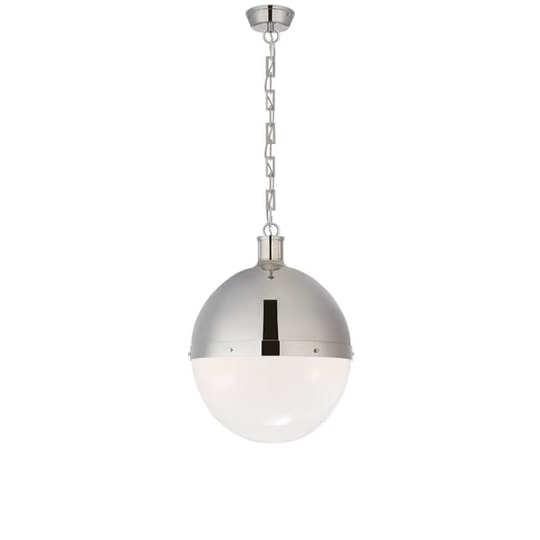 Hicks Pendant Nickel, Pendant Light, Extra Large, Polished Nickel - Andrew Martin - image 1