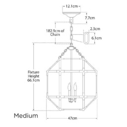 Morris Pendant Antique Zinc, Pendant Light, Large - Andrew Martin - thumbnail 2