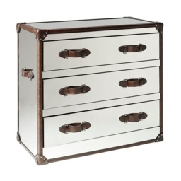 Howard Chest Of Drawers Steel/Leather, Chest Of Drawers - Andrew Martin