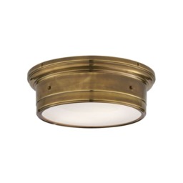 Siena Flush Brass, Ceiling Light, Large, Hand-Rubbed Antique Brass - Andrew Martin - thumbnail 1