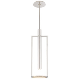 Melange Pendant Nickel, Pendant Light, Medium, Polished Nickel - Andrew Martin - thumbnail 1