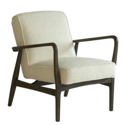 Dario Chair, Armchair, Brown/White - Andrew Martin Boucle - thumbnail 1