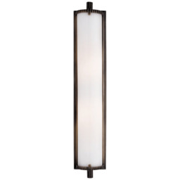 Calliope Tall Wall Light Bronze, Wall Light, Tall, Bronze / White Glass - Andrew Martin - thumbnail 1