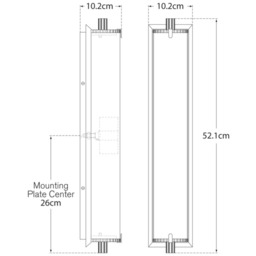 Calliope Tall Wall Light Bronze, Wall Light, Tall, Bronze / White Glass - Andrew Martin - thumbnail 2