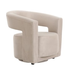 Madison Swivel Chair Stone Velvet, Swivel Chair, Dove Grey Velvet - Andrew Martin - thumbnail 1