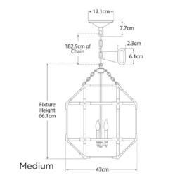 Morris Pendant Iron, Pendant Light, Medium, Gilded Iron - Andrew Martin - thumbnail 2