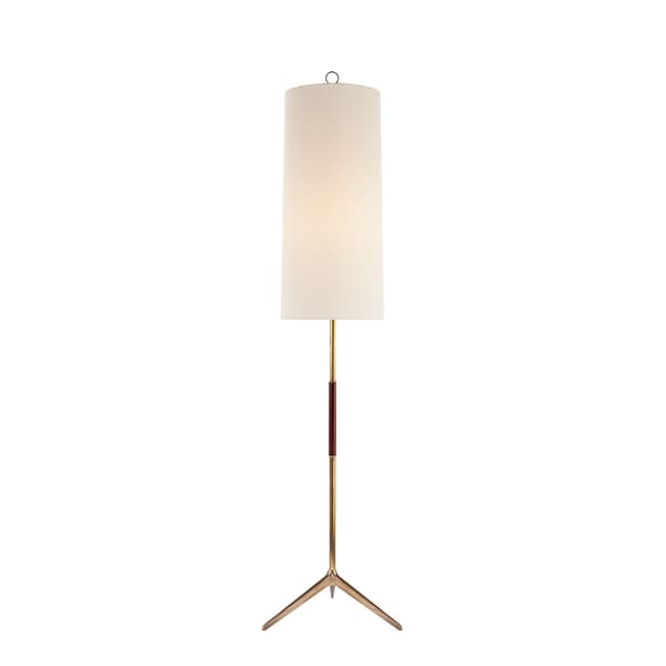 Frankfort Floor Lamp Brass, Floor Lamp, Hand-Rubbed Antique Brass - Andrew Martin - image 1