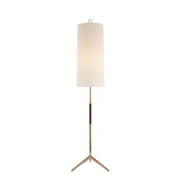 Frankfort Floor Lamp Brass, Floor Lamp, Hand-Rubbed Antique Brass - Andrew Martin - thumbnail 1