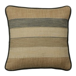 Es Cavalet 1, Sustainable Feather, Cushion, 50cm x 50cm - Andrew Martin Cotton Blend Stripe - thumbnail 1