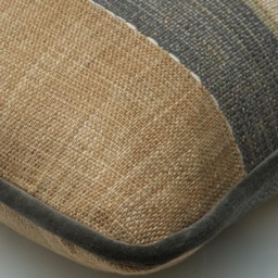 Es Cavalet 1, Sustainable Feather, Cushion, 50cm x 50cm - Andrew Martin Cotton Blend Stripe - thumbnail 2