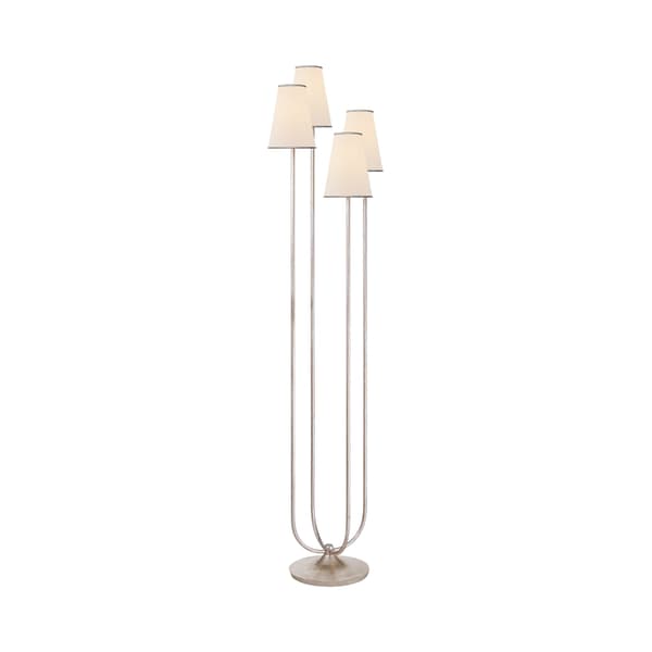 Montreuil Floor Lamp Silver, Floor Lamp, Burnished Silver Leaf - Andrew Martin - image 1
