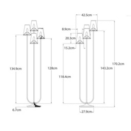 Montreuil Floor Lamp Silver, Floor Lamp, Burnished Silver Leaf - Andrew Martin - thumbnail 2