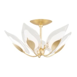 Blossom Pendant, Flush Mount, Gold - Andrew Martin - thumbnail 1