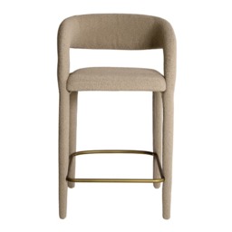 Knox Bar Stool, Bar Stool, Bronze/Dark Neutral - Andrew Martin Boucle & Other Fabric - thumbnail 2