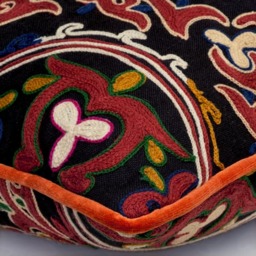 Yurt Ember, Sustainable Feather, Cushion - Andrew Martin Linen & Linen Blend Embroidered & Floral & Geometric - thumbnail 2