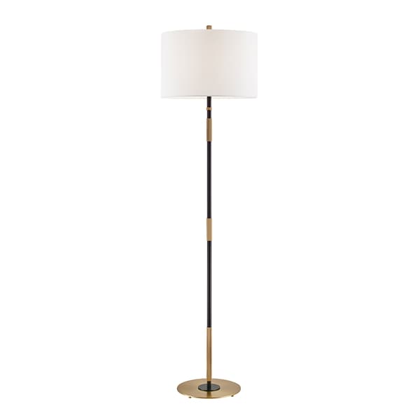 Bowery Floor Lamp, Floor Lamp, Black/Brass - Andrew Martin - image 1