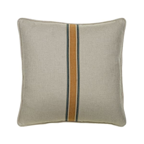 Trek Medal Stripe Gold Tape, Sustainable Feather, Cushion - Andrew Martin Linen - image 1