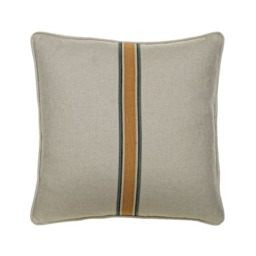 Trek Medal Stripe Gold Tape, Sustainable Feather, Cushion - Andrew Martin Linen - thumbnail 1