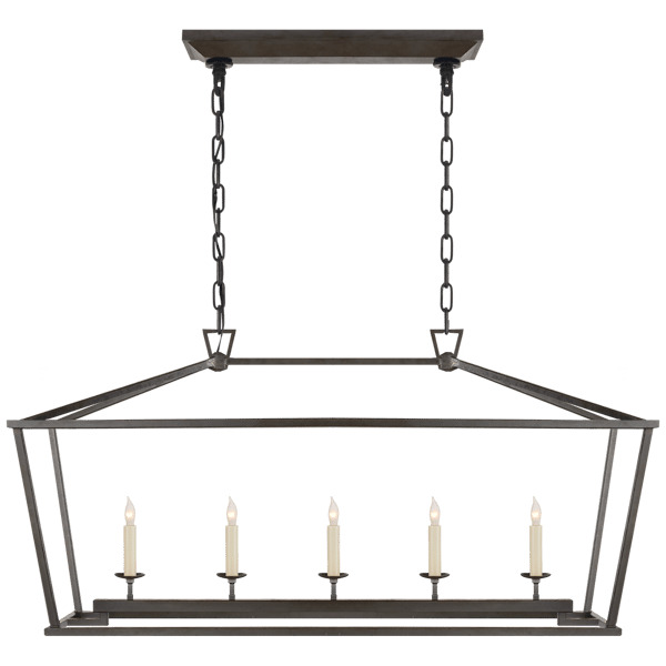 Darlana Linear Pendant Iron, Pendant Light, Medium, Aged Iron - Andrew Martin - image 1