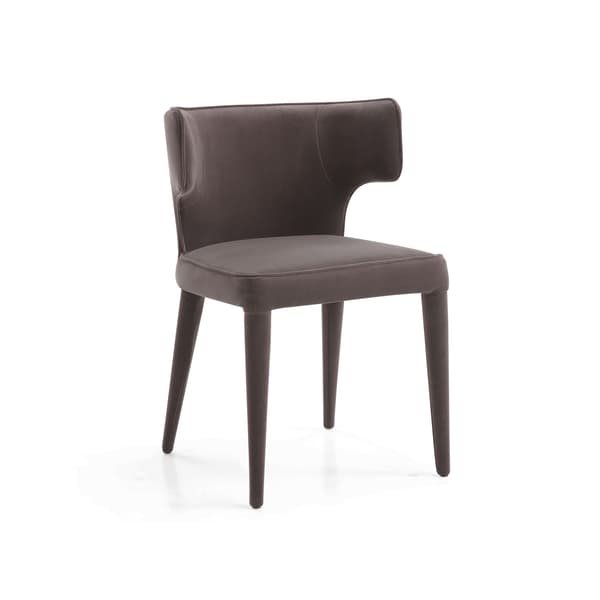 Juno Dining Chair Grey, Chair, Grey/Black - Andrew Martin Velvet - image 1