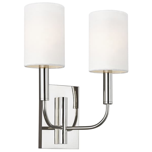 Brianna Double Wall Light Nickel, Bed, Polished Nickel - Andrew Martin - image 1