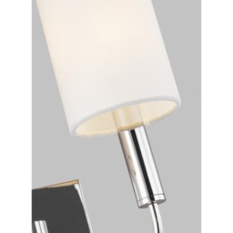Brianna Double Wall Light Nickel, Bed, Polished Nickel - Andrew Martin - thumbnail 2