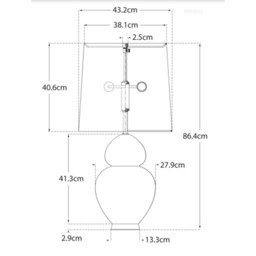 Michelena Table Lamp White, Table Lamp, Chalk White - Andrew Martin - thumbnail 2