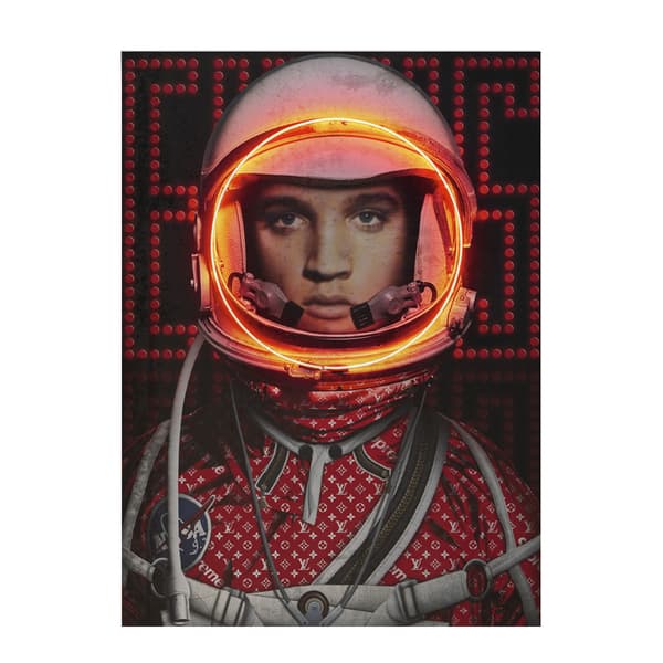Space Man Elvis, Red, Neon Artwork, 88cm x 120cm - Andrew Martin - image 1