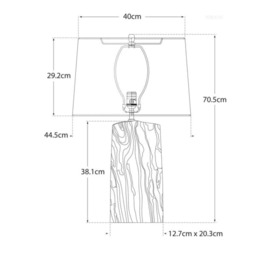 Sierra Table Lamp Silver, Table Lamp, Burnished Silver Leaf - Andrew Martin - thumbnail 2