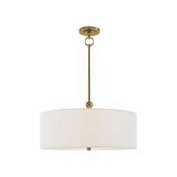 Reed Pendant Brass, Pendant Light, Hand-Rubbed Antique Brass - Andrew Martin - thumbnail 1