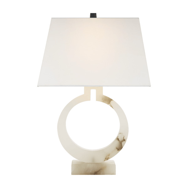 Ring Form Table Lamp Alabaster, Table Lamp, Small - Andrew Martin - image 1