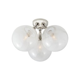 Cristol Flush Light Nickel, Flush Mount, Polished Nickel - Andrew Martin - thumbnail 1