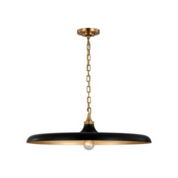 Piatto Pendant Brass, Pendant Light, Hand-Rubbed Antique Brass - Andrew Martin - thumbnail 1