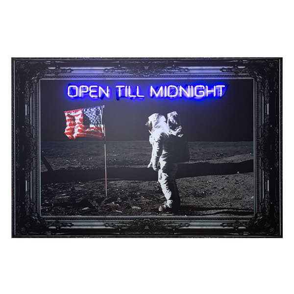 Open Till Midnight, Neon Artwork, 120cm x 80cm, Blue - Andrew Martin - image 1