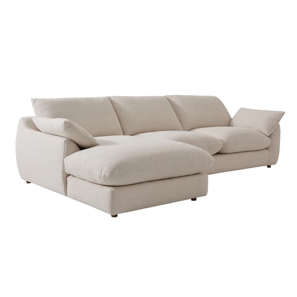 Fulton Chaise Sofa, Corner Sofa, Left Hand Facing, Left Hand Facing, Light Neutral - Andrew Martin Linen - image 1