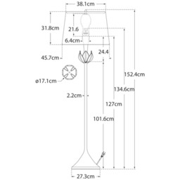 Alberto Floor Lamp Gold Leaf, Floor Lamp, Antique Gold Leaf - Andrew Martin - thumbnail 2