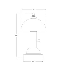 Totie Table Lamp Nickel, Desk Lamp, Polished Nickel - Andrew Martin - thumbnail 2