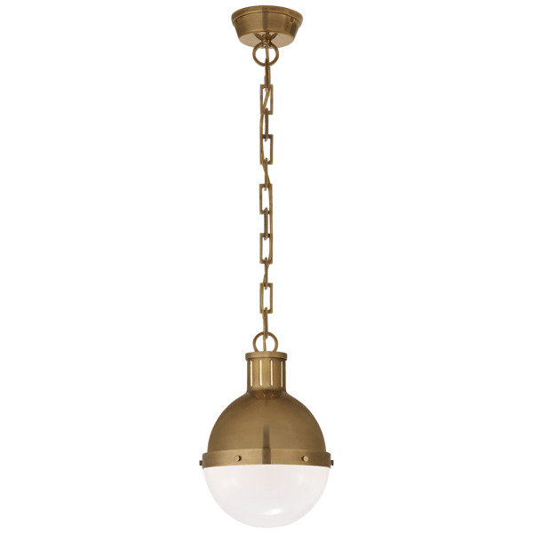 Hicks Pendant Brass, Pendant Light, Small, Hand-Rubbed Antique Brass - Andrew Martin - image 1