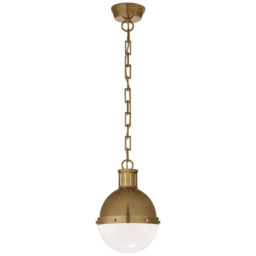 Hicks Pendant Brass, Pendant Light, Small, Hand-Rubbed Antique Brass - Andrew Martin - thumbnail 1