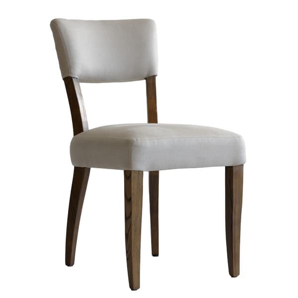 Diego Dining Chair, Dining Chair, Light Neutral - Andrew Martin Linen